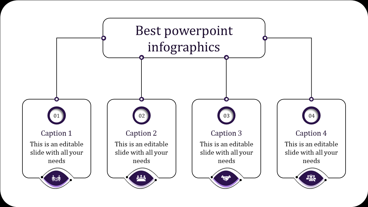 Elegant Best PowerPoint Infographics In Purple Color